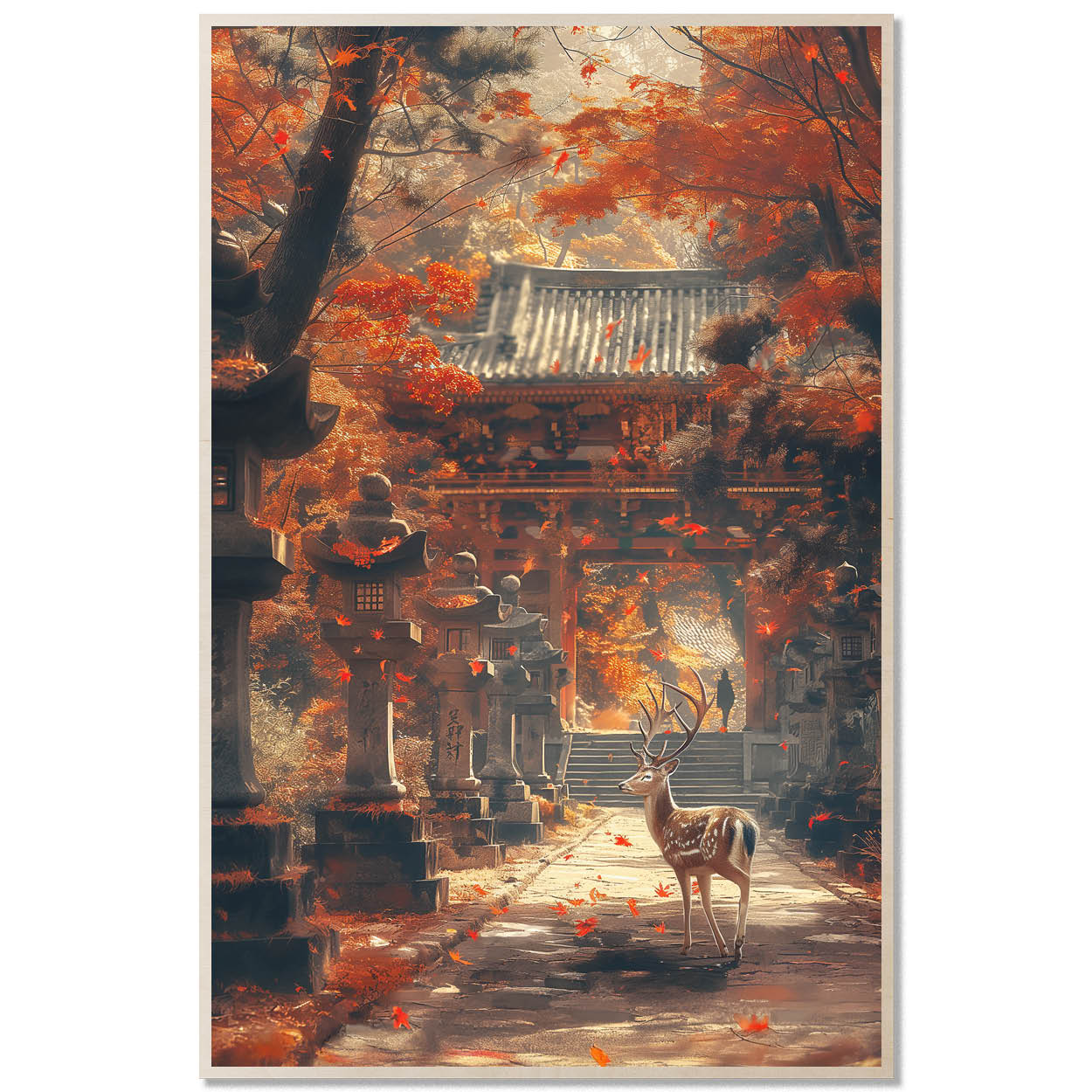 Nara Japan — Temple & Deer