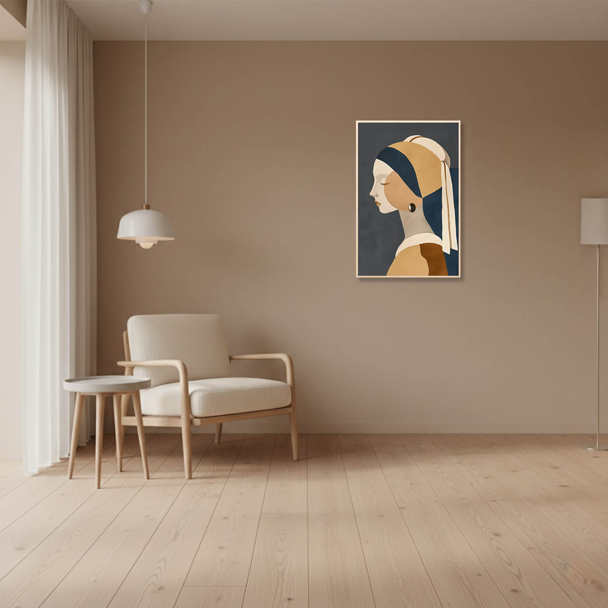 Minimal Portrait — Pearl Earring Study