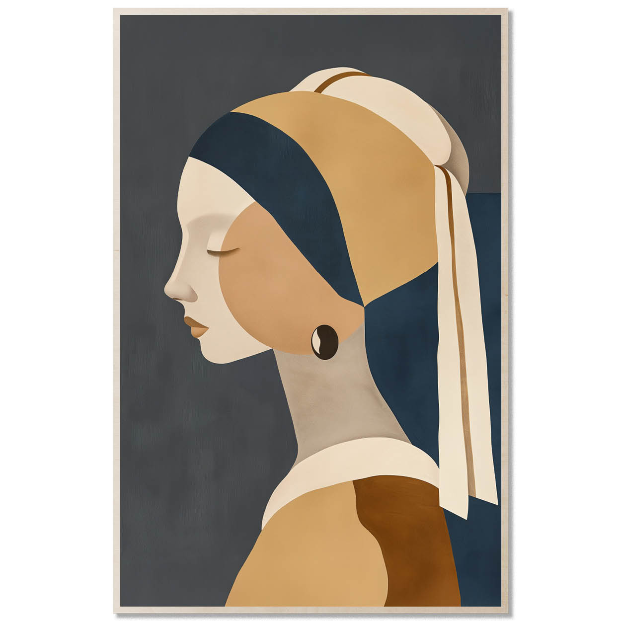 Minimal Portrait — Pearl Earring Study