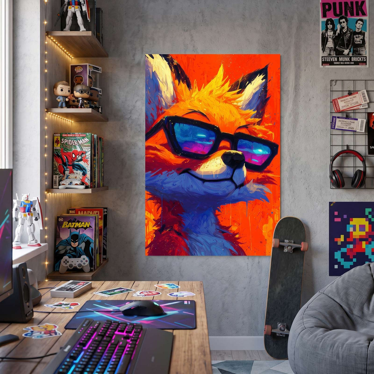 Cool fox - Modern pop art wall decor