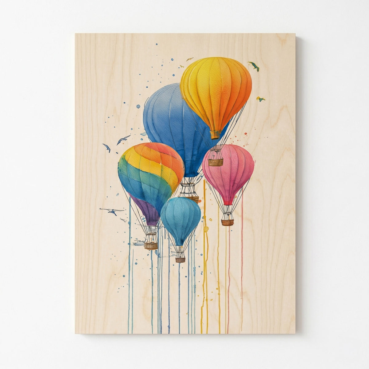 Hot air balloon - Modern home decor plywood wall art