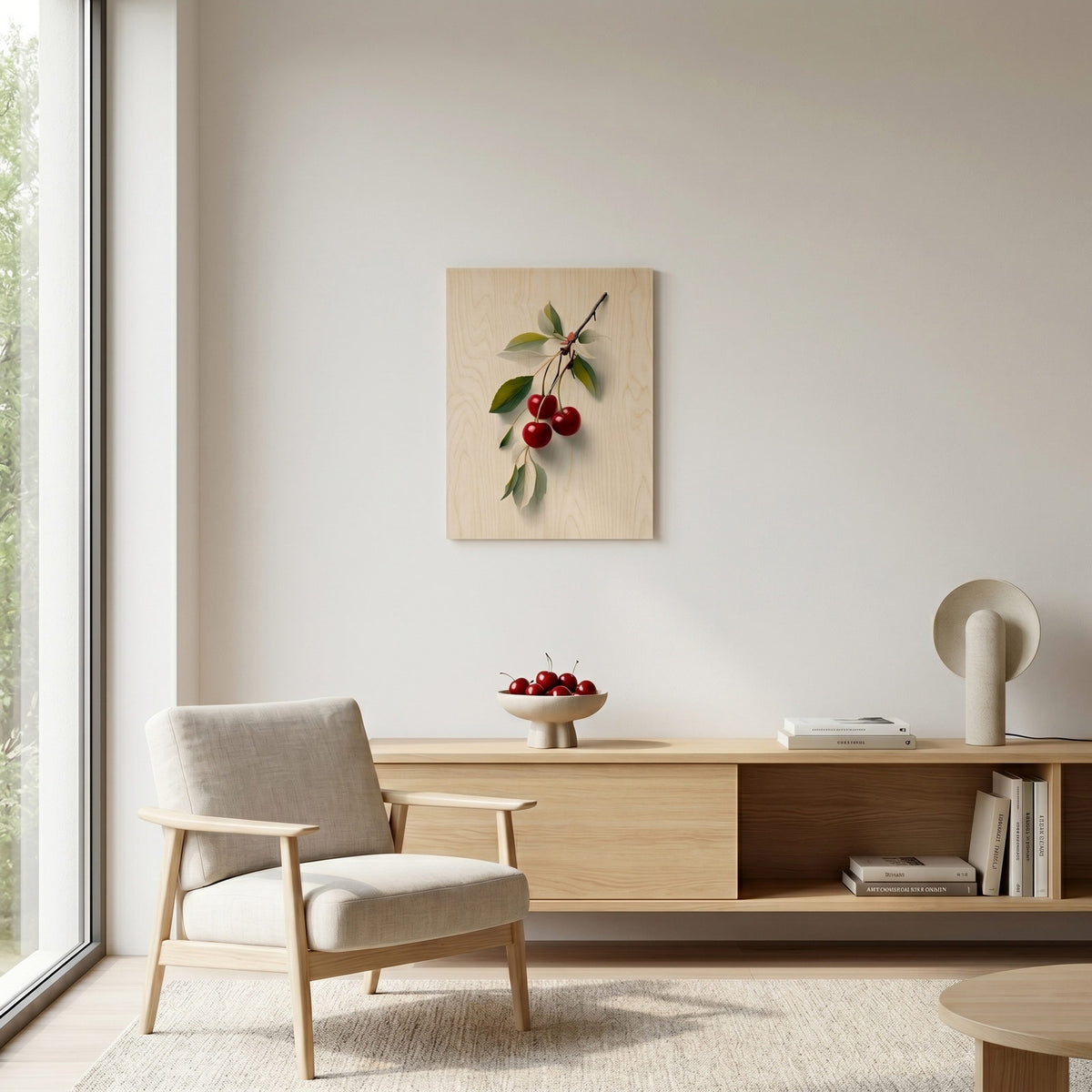 Minimalistinen kirsikka - Moderni seinätaulu