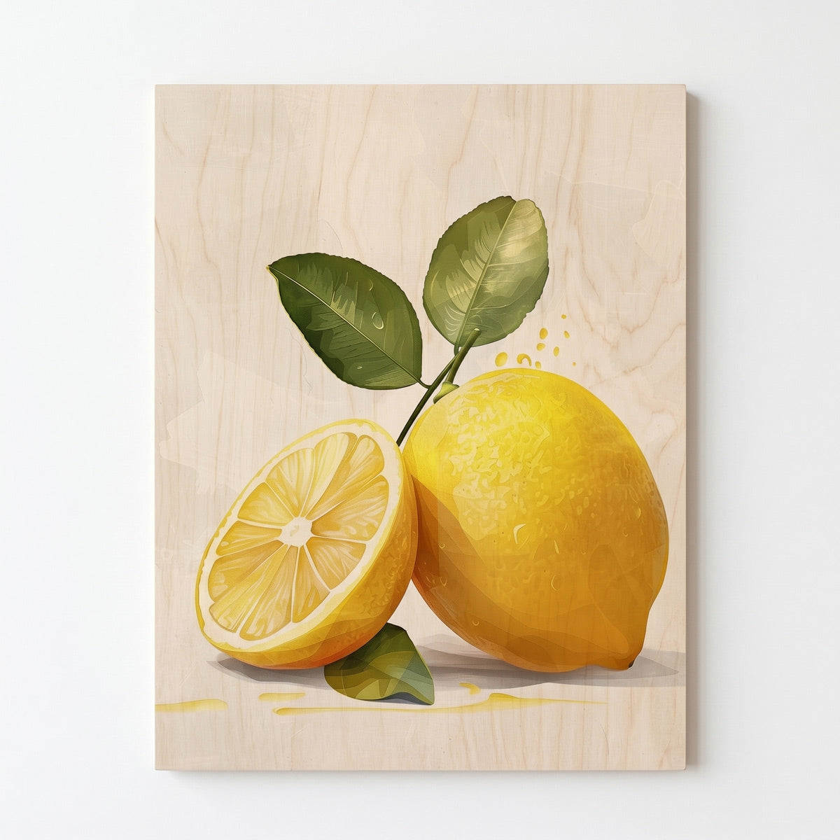 Minimalist lemon - Modern botanical wall art