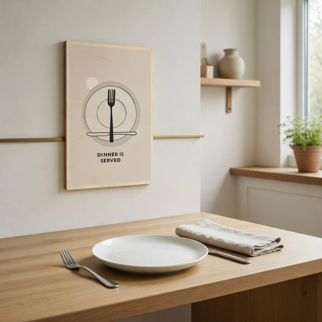 Time for dinner - modern invitation