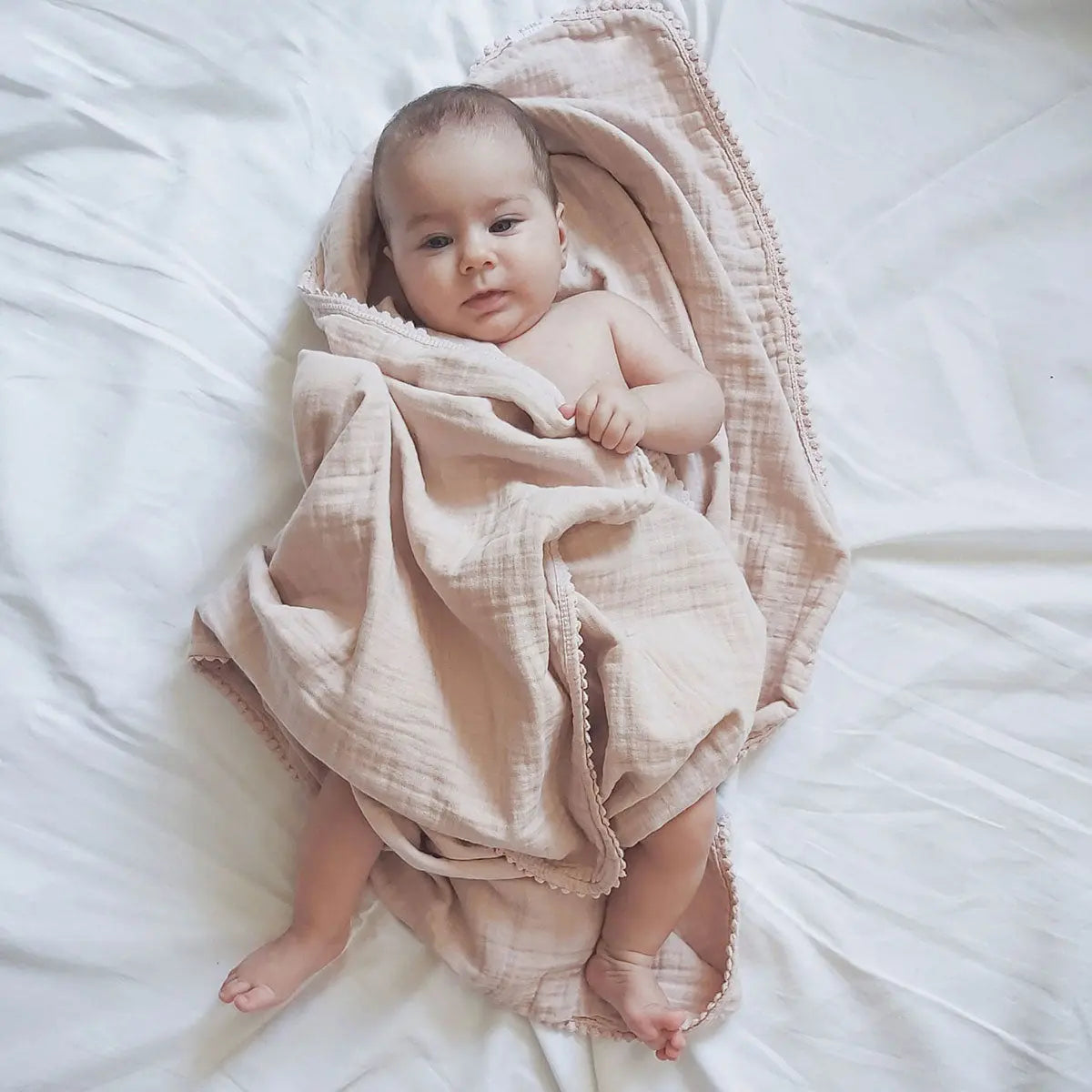 Bambi Muslin Blanket PomPom