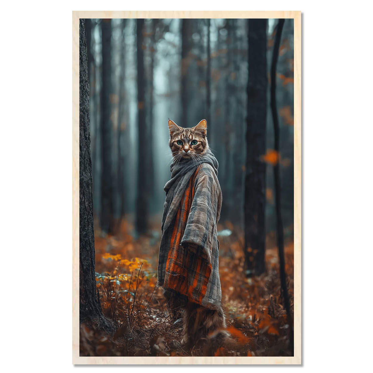 Comic Cat Finnish Forest — Maine