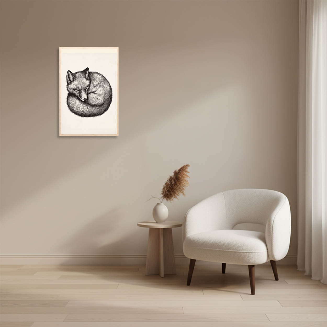 Vintage fox illustration