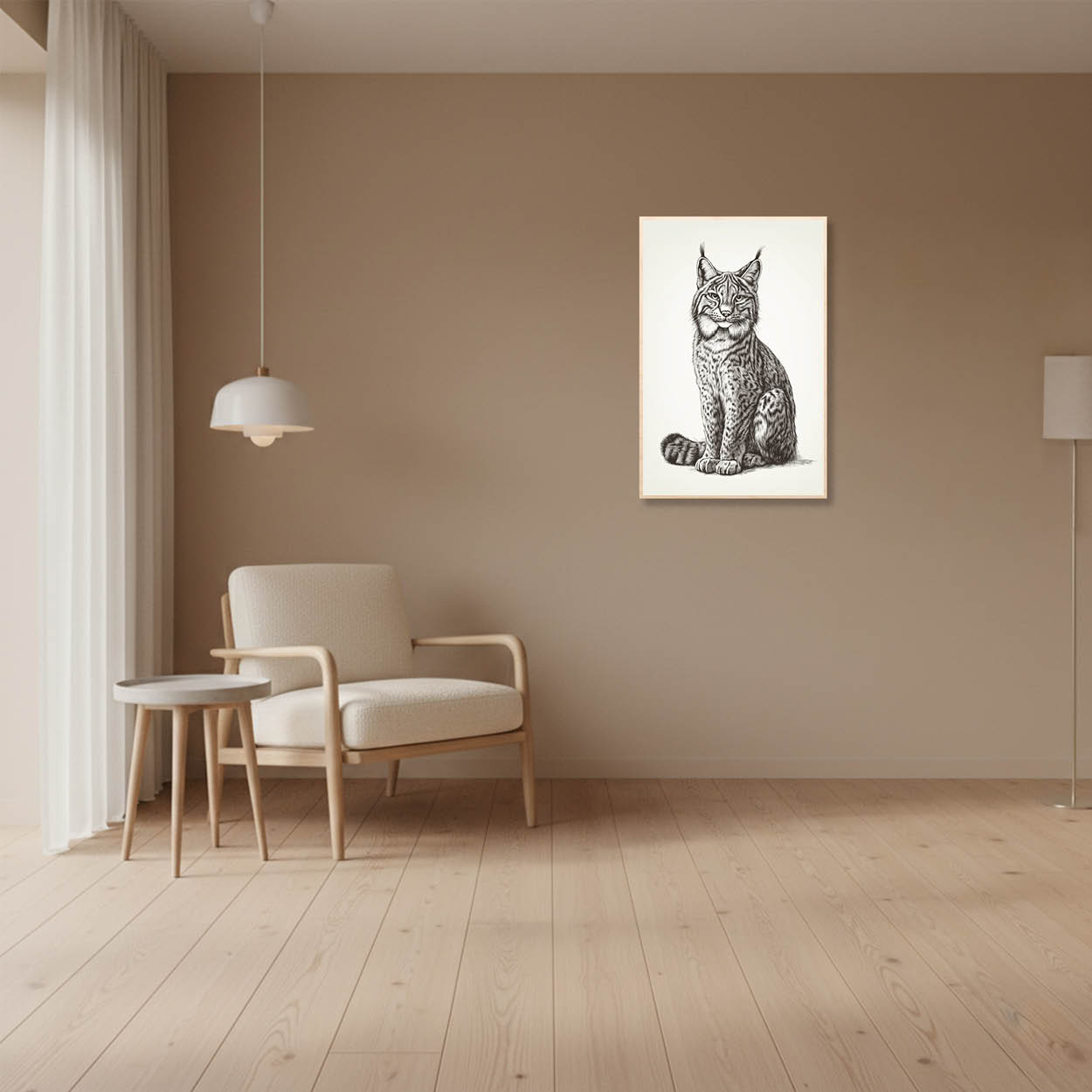 Vintage lynx illustration