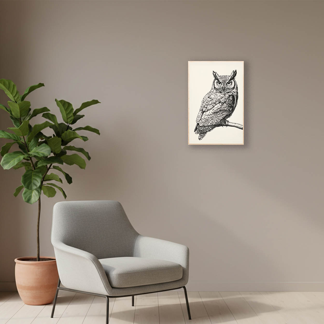 Vintage owl illustration