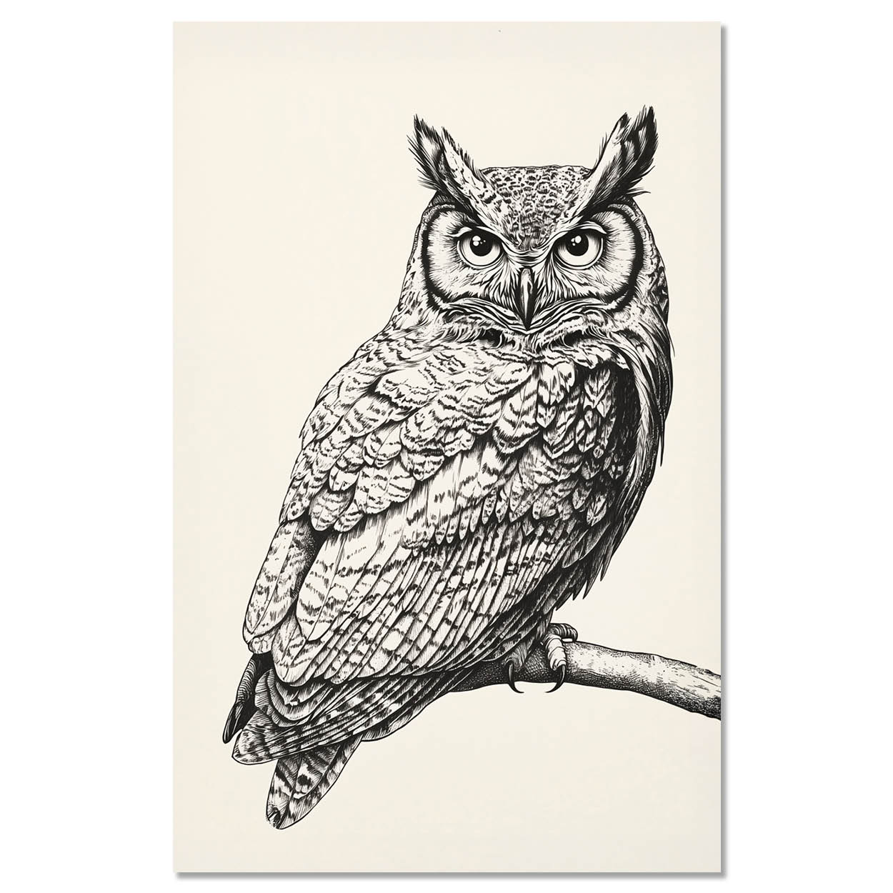 Vintage owl illustration