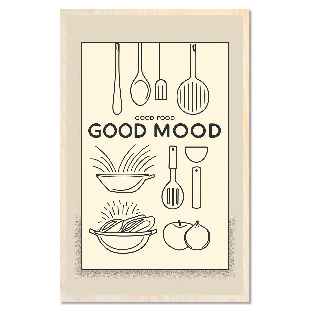 Kitchen Utensils Line Art — Minimal kitchen tools
