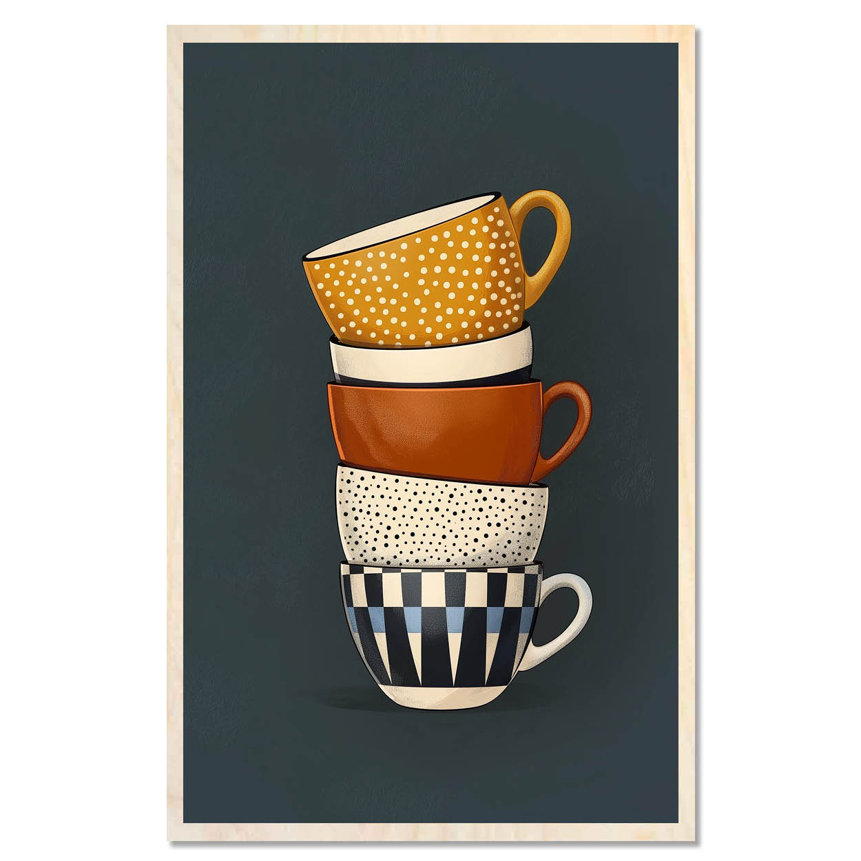 Stacked Ceramic Cups — Morning coffee cups