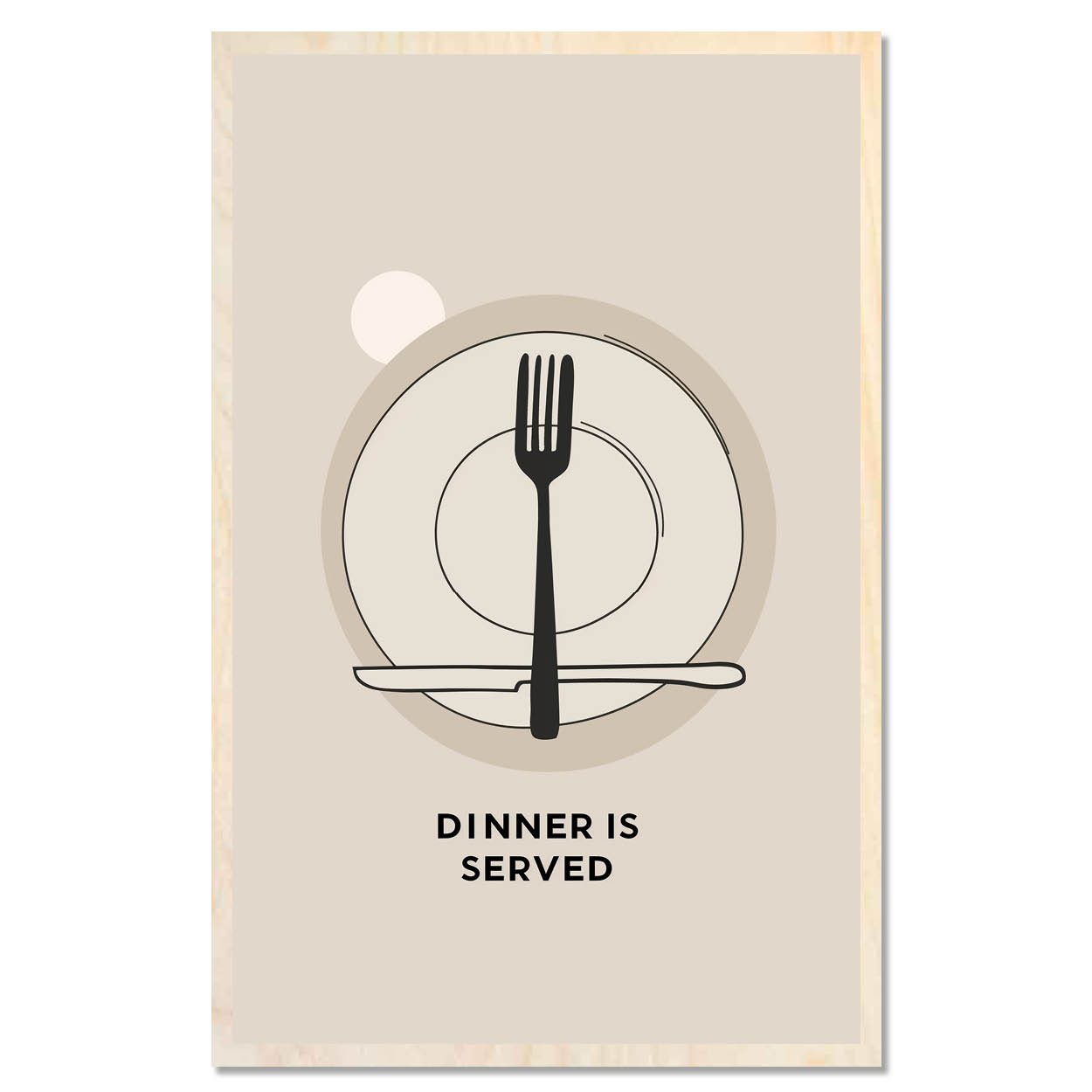 Time for dinner - modern invitation