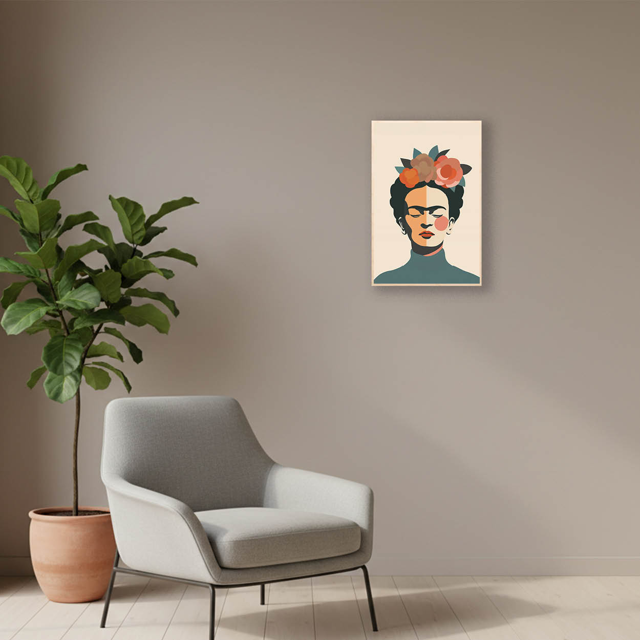 Abstract Portrait — Frida Inspired