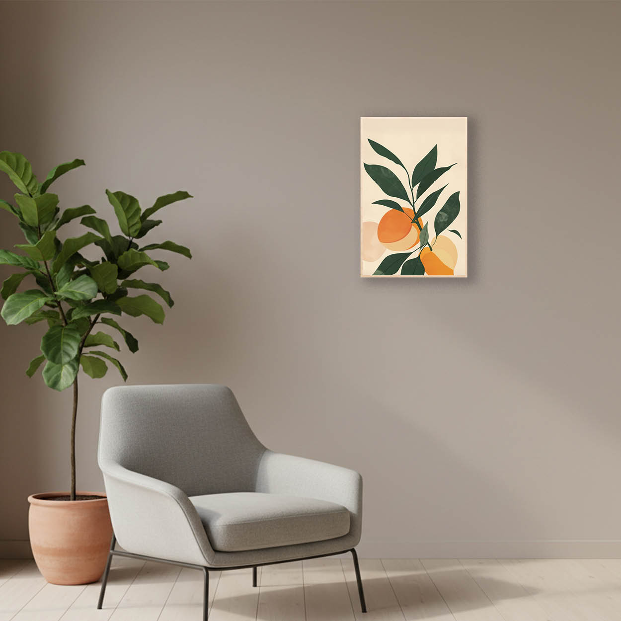 Peach Study — Minimal Geometric Fruit