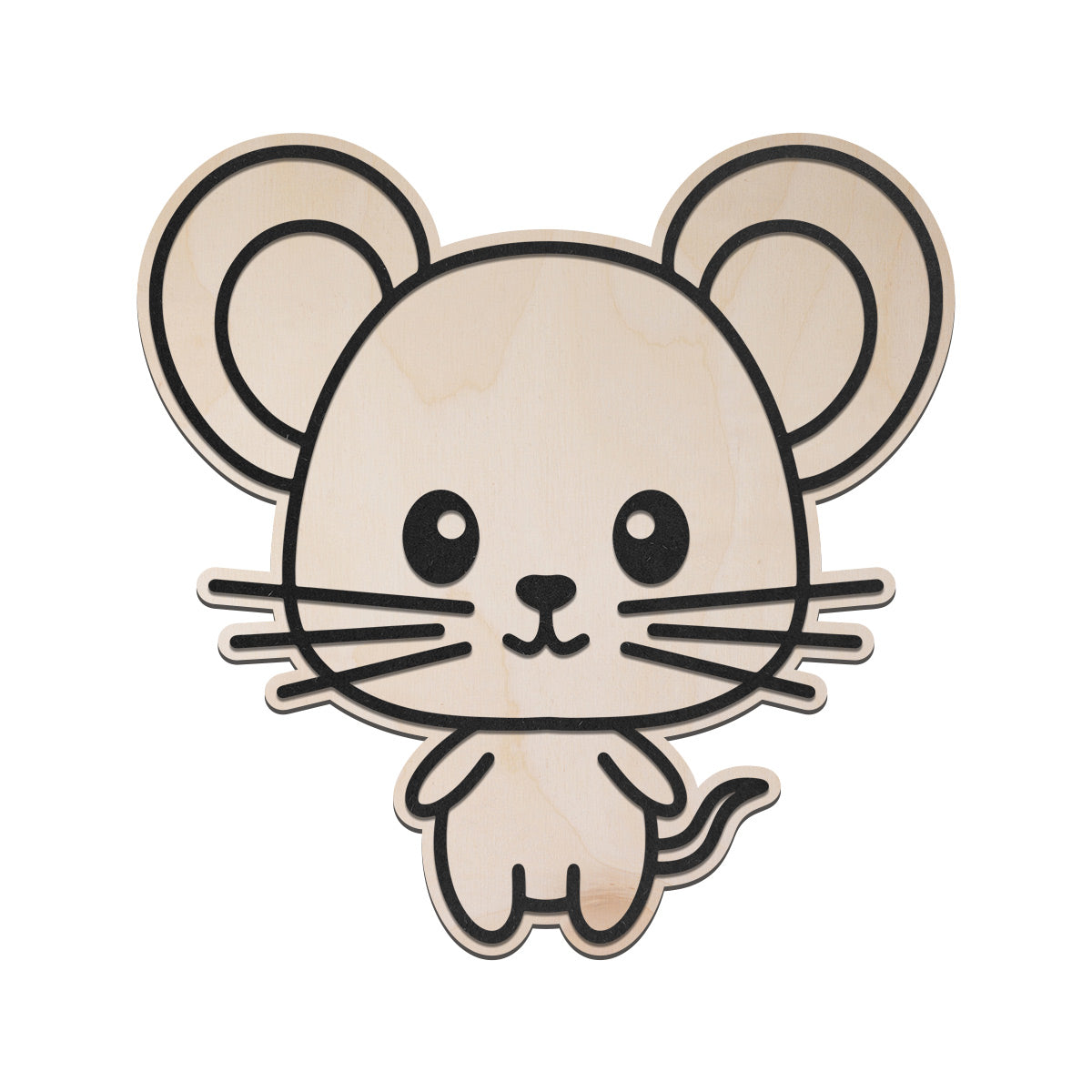 Mouse wood wall decoration