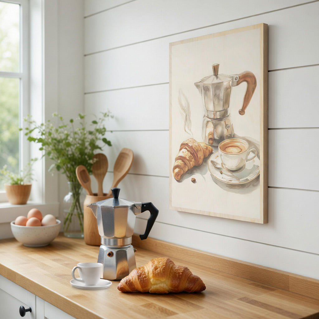 Morning brew and croissant - Coffee moment