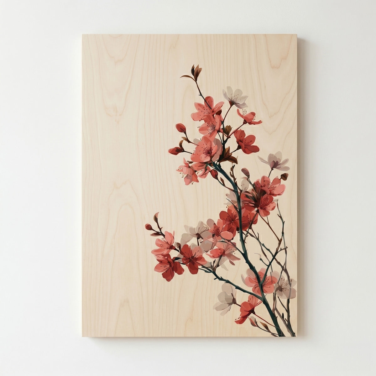 Minimalist Cherry Blossom Wall Art