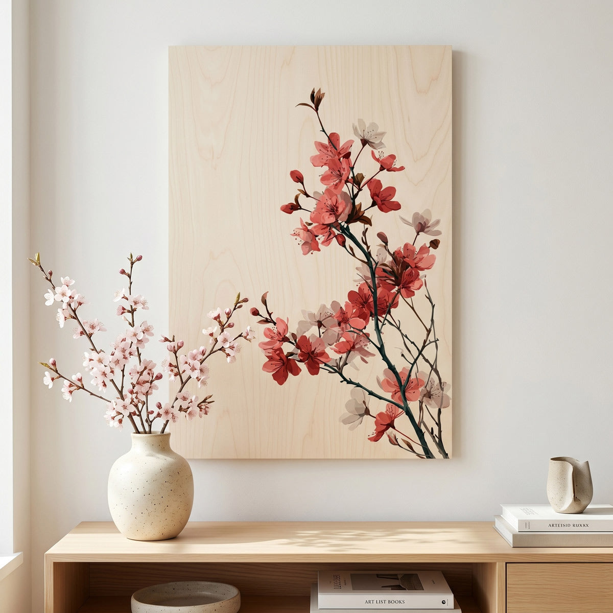 Minimalist Cherry Blossom Wall Art