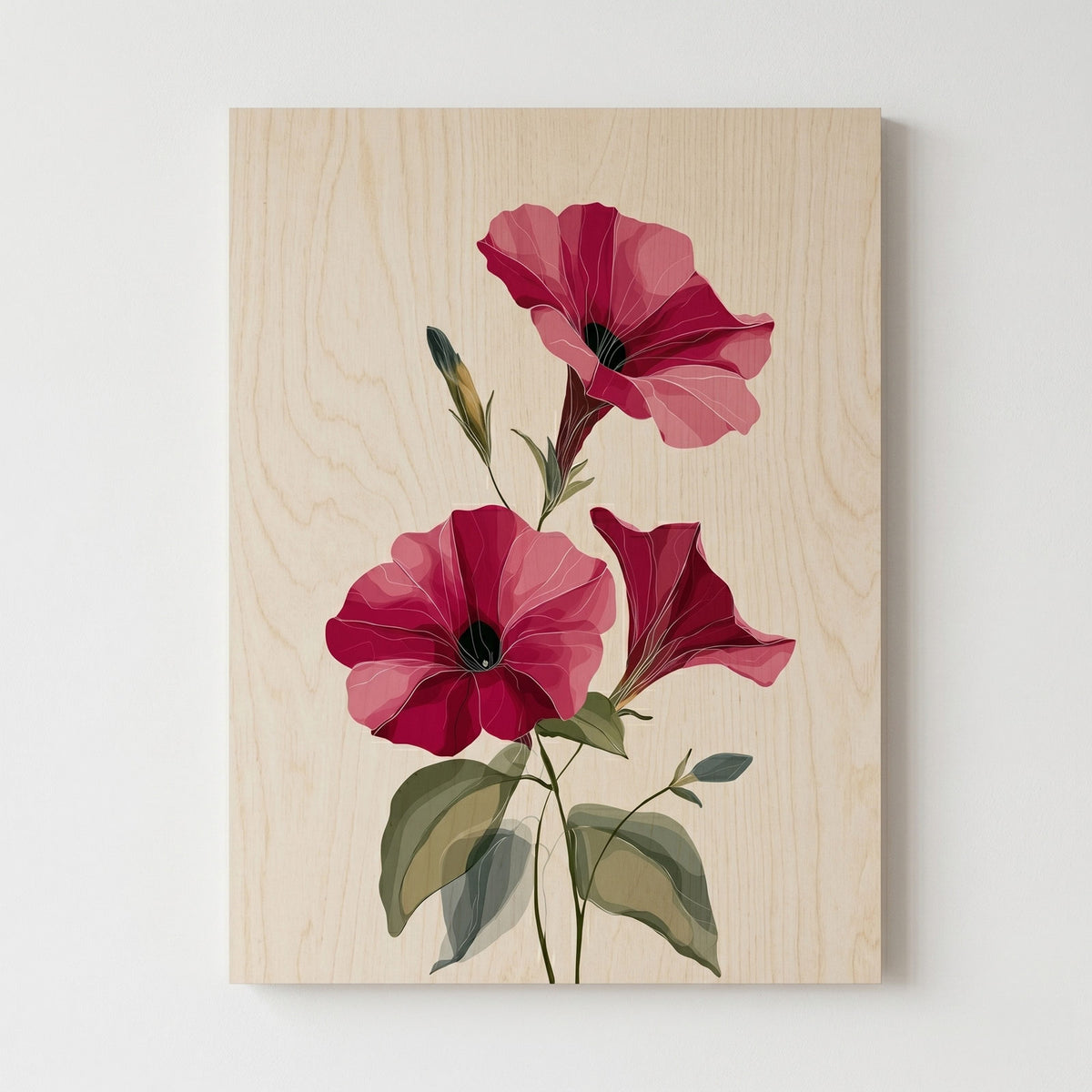 Minimalistinen petunia - Moderni seinätaulu