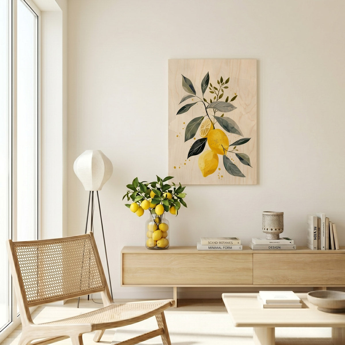 Modern Lemon Branch - Botanical Wall Art