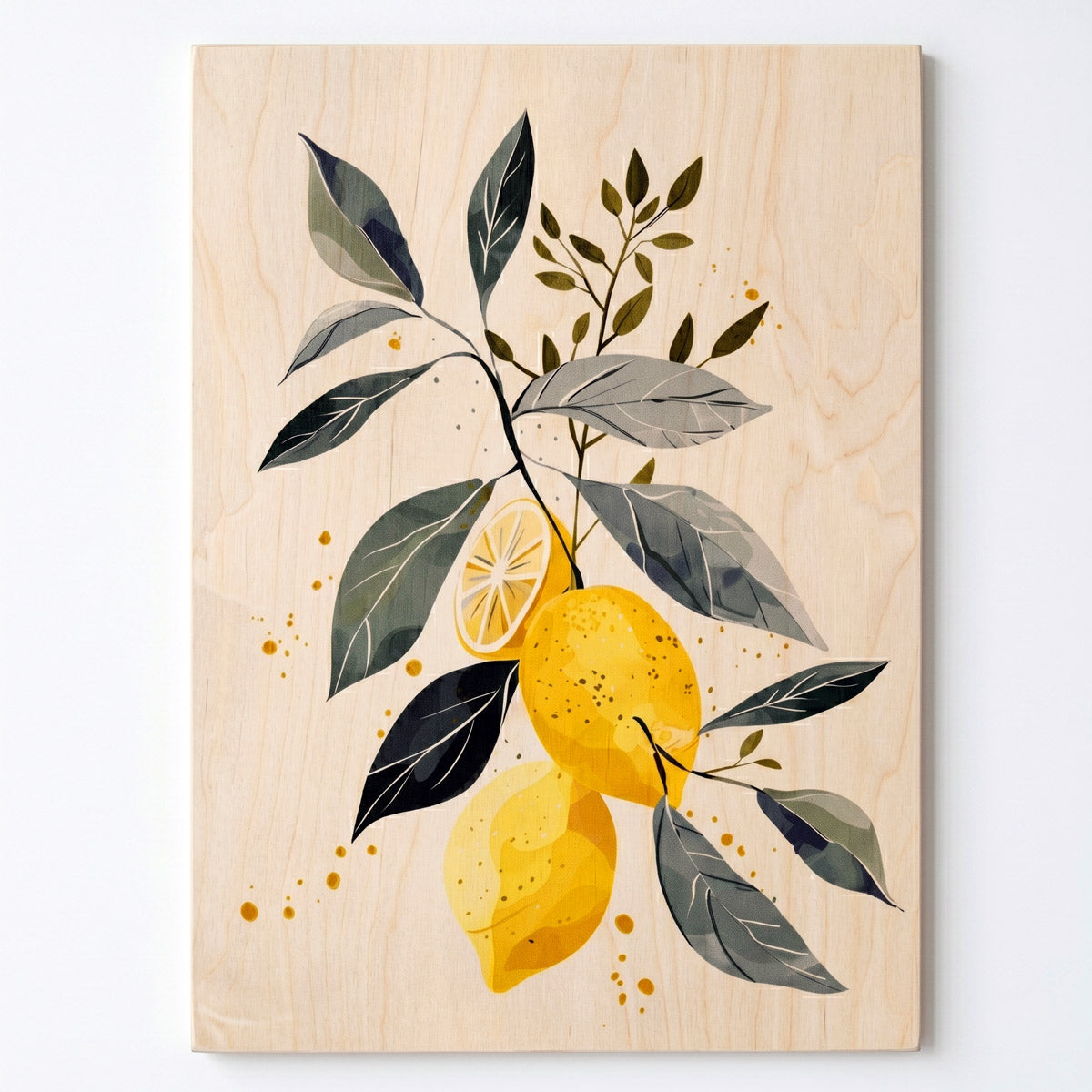 Modern Lemon Branch - Botanical Wall Art