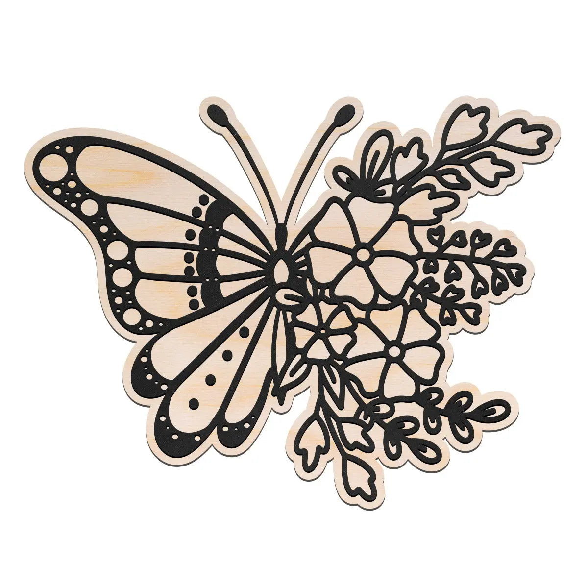 Butterfly wood wall decoration