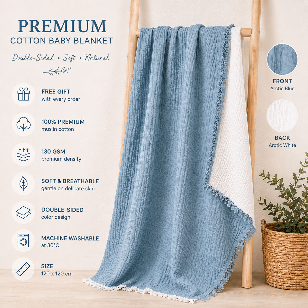 Premium Cotton Baby Blanket