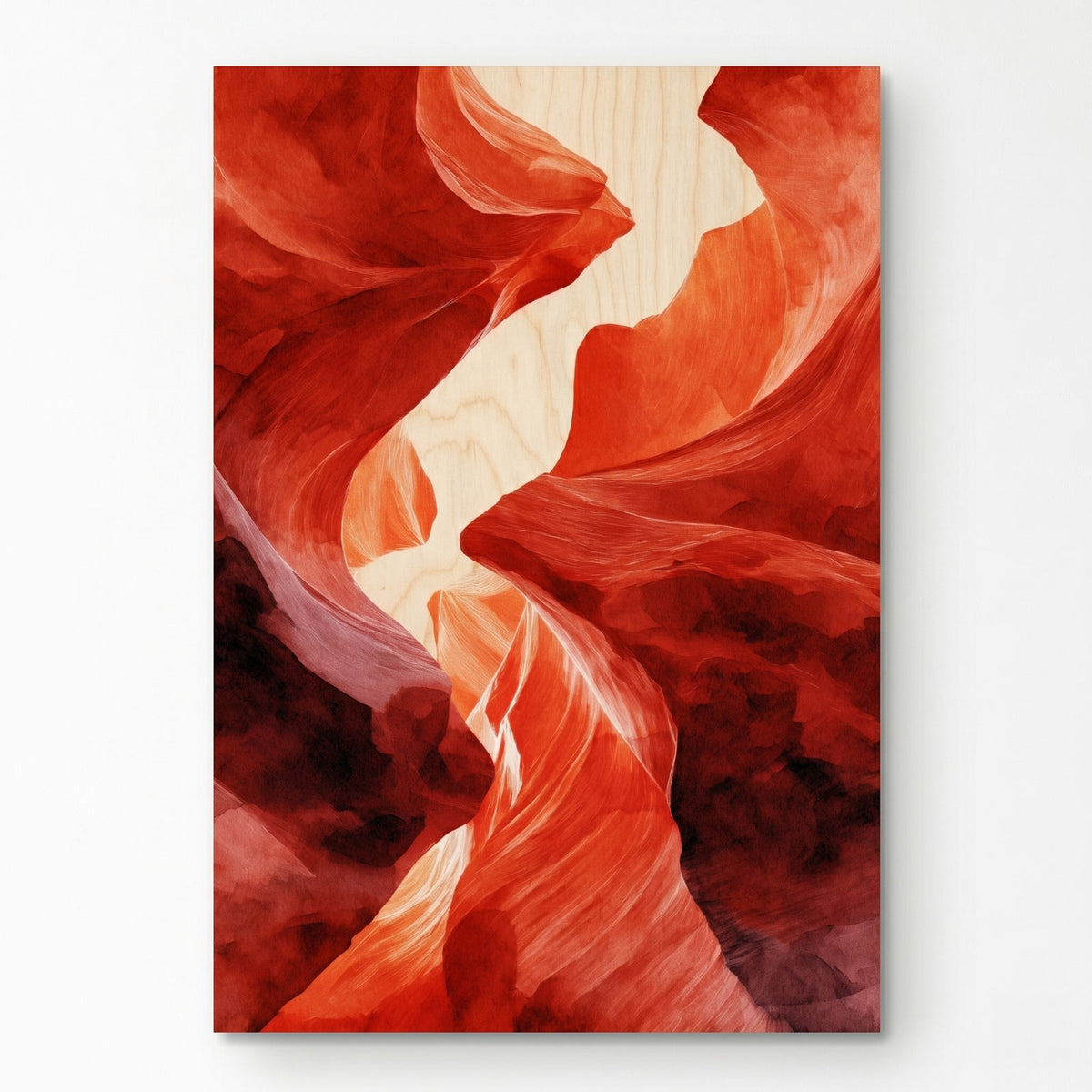 Red canyon vista - Modern home decor plywood wall art