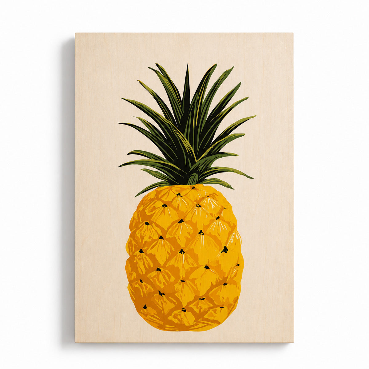 Tropical pineapple - Modern home decor plywood wall art