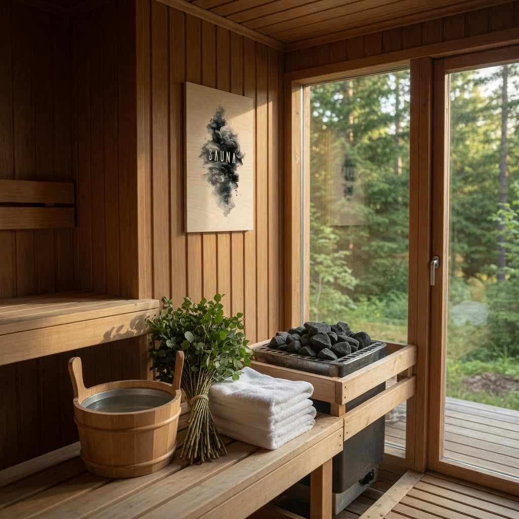 Black Steam - Nordic Sauna Wall Decor