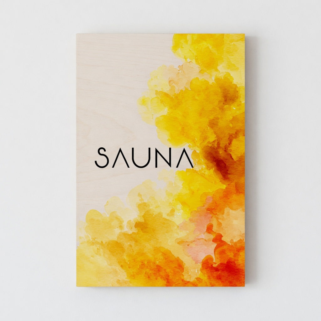 Golden Sunset - Nordic Sauna Wall Decor