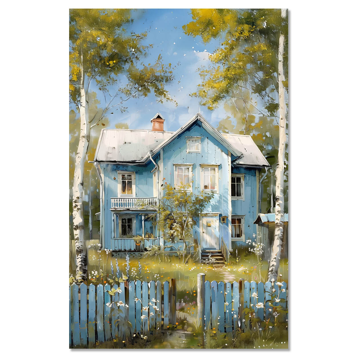 Light blue cottage