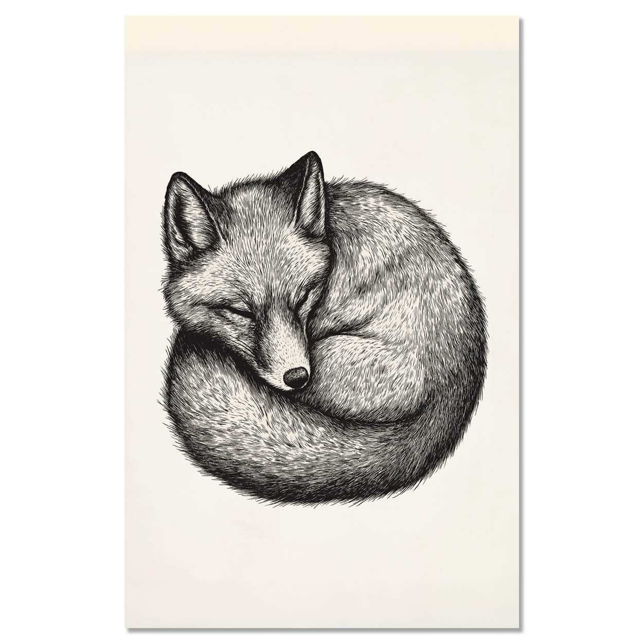 Vintage fox illustration