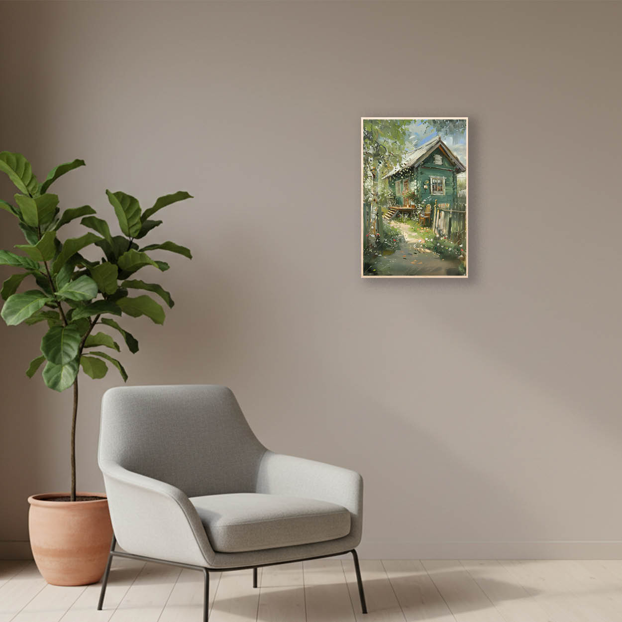 Forest green cottage