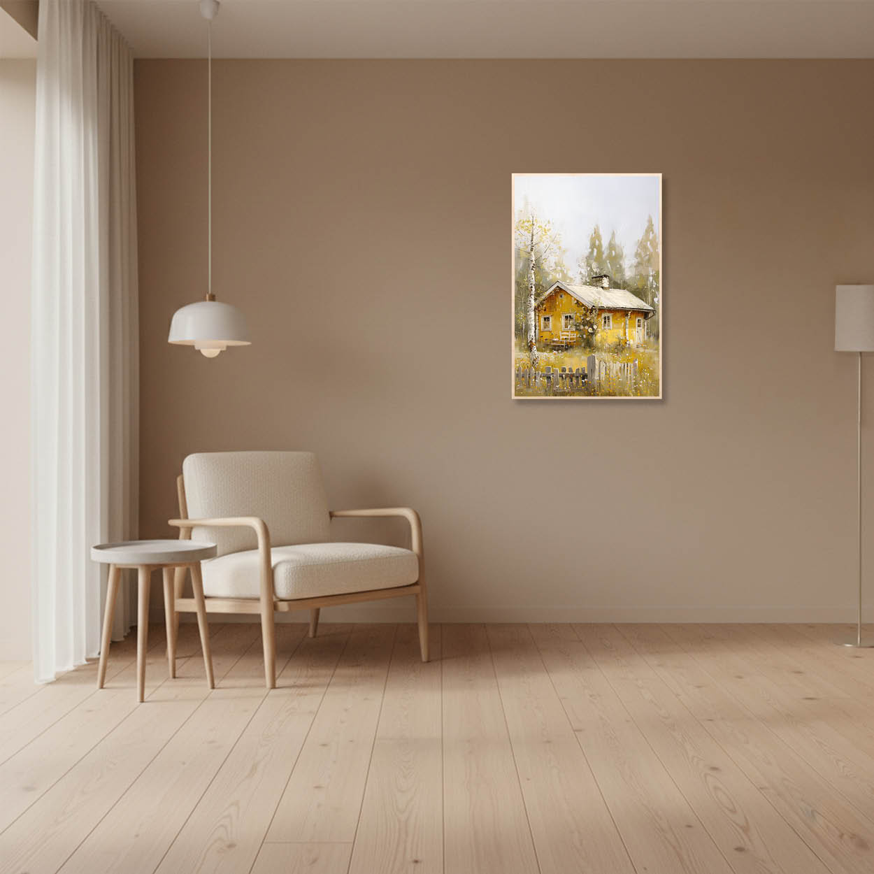 Mustard yellow cottage