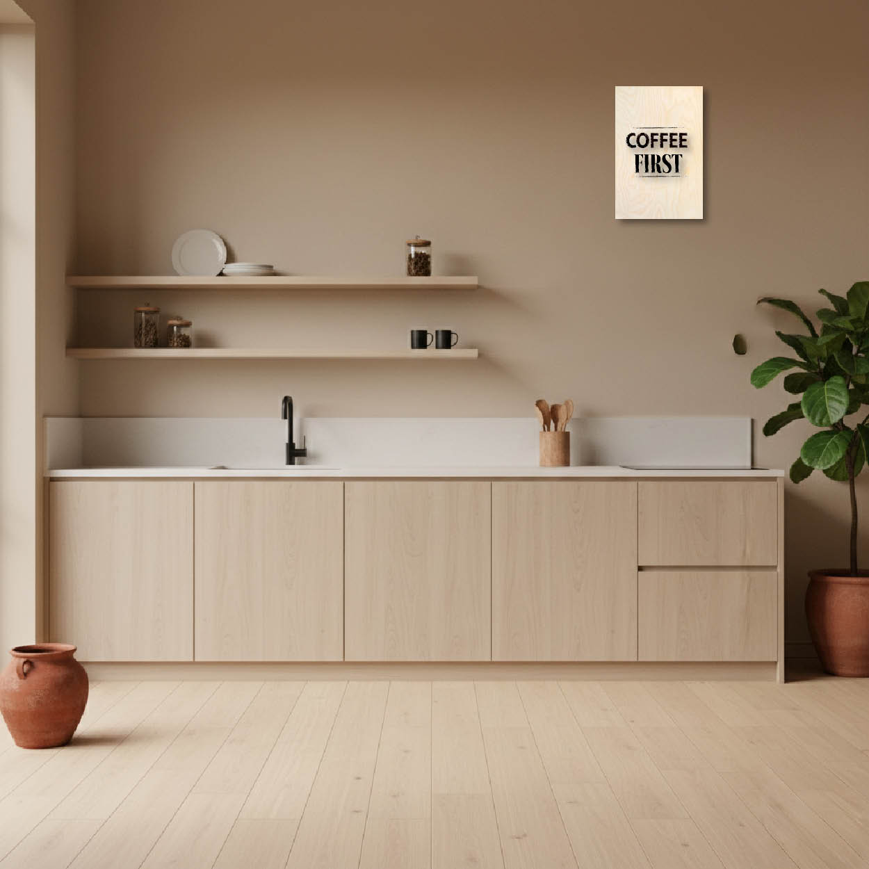 Typography Poster — Bold kitchen text