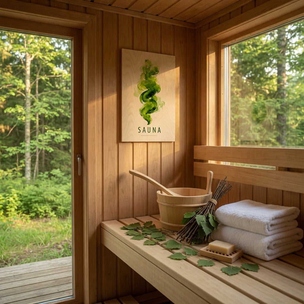 Green Steam - Nordic Sauna Wall Decor